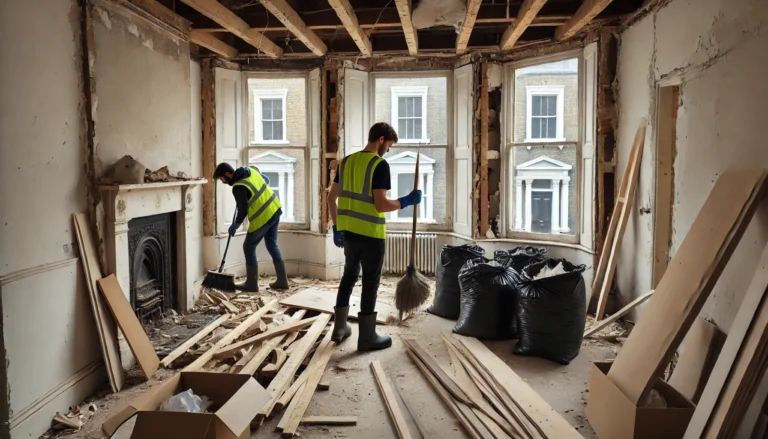 Builders rubbish collection from a site in London